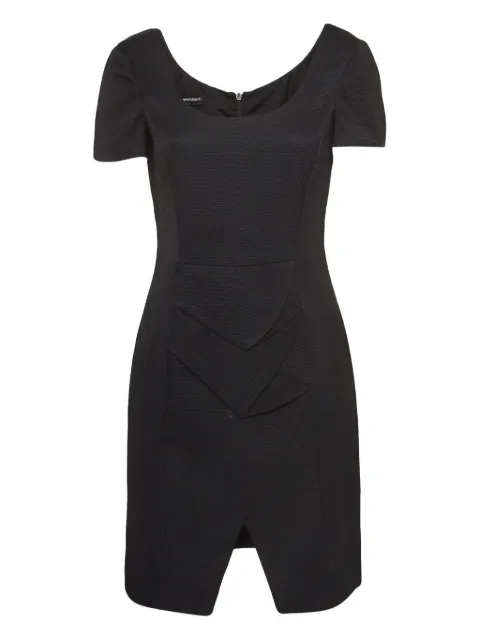 Emporio Armani Pre-Owned textured short-sleeves mini dress Black 999827
