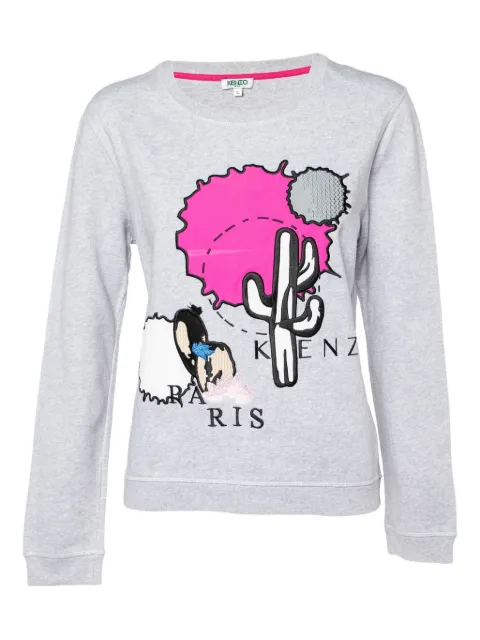 Kenzo Pre-Owned embroidered sweatshirt Grey 904246