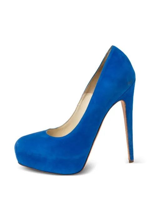 Brian Atwood 140mm suede heeled pumps Blue 620484