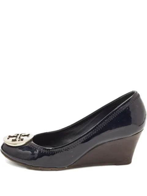 Tory Burch Pre-owned leather wedge pumps Blue 835361