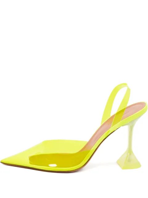 Amina Muaddi pre-owned 105mm Holli Glass pumps Yellow 801599