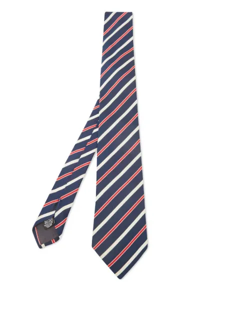 BOSS pre-owned striped silk tie Blue 930894
