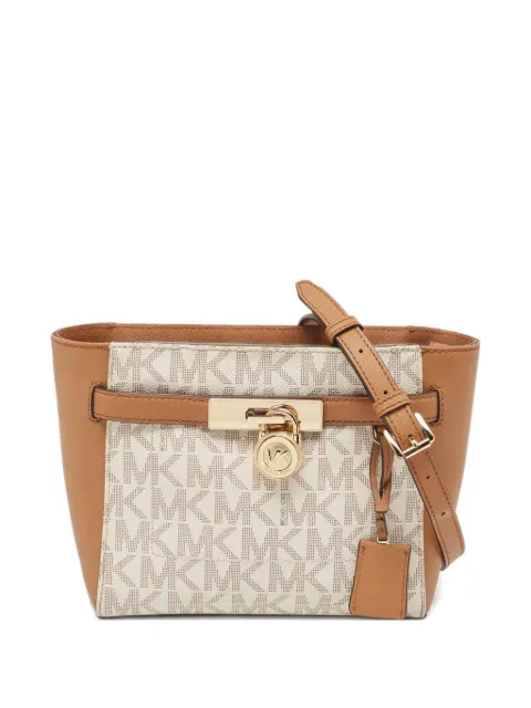 Michael Kors Vintage pre-owned padlock monogram bag Neutrals 924303