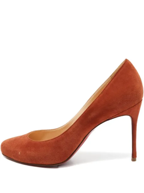 Christian Louboutin Pre-Owned 95mm suede pumps Brown 903309