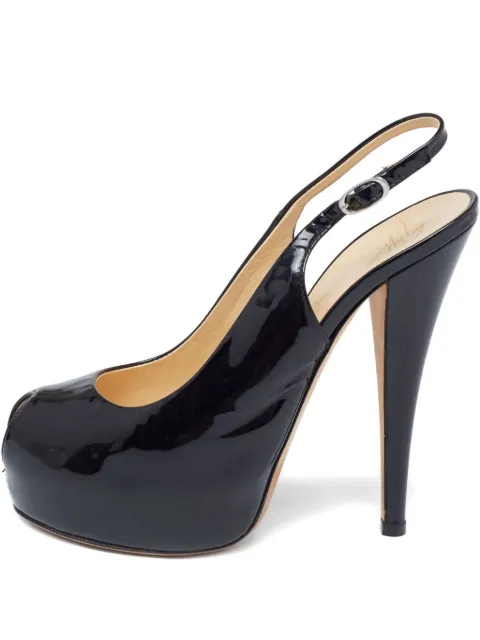 Giuseppe Zanotti Vintage 140mm platform slingback sandals Black 626178