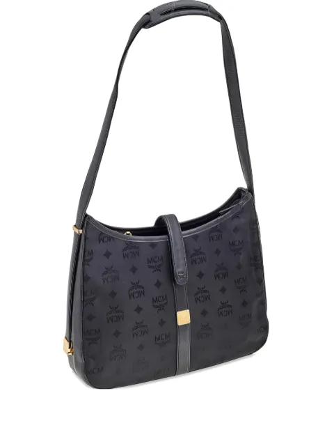 MCM Pre-Owned pre-owned leather-strap shoulder bag Black 556395