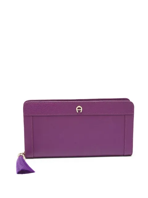 Aigner Vintage pre-owned leather wallet Purple 949446