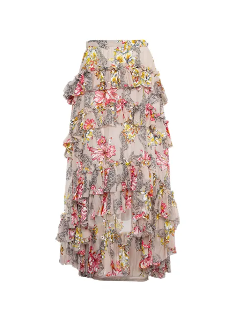 Philosophy Di Lorenzo Serafini floral ruffle skirt Neutrals 432281