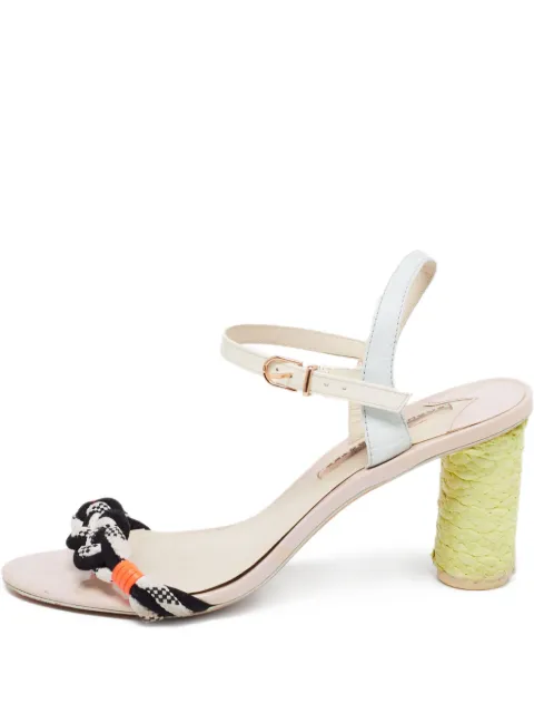 Sophia Webster Pre-Owned 80mm leather heeled sandals White 650929