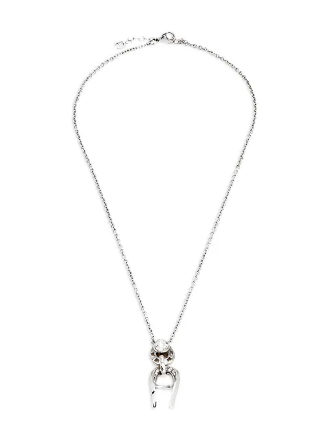 Aigner Vintage pre-owned logo-pendant necklace Metallic 566015