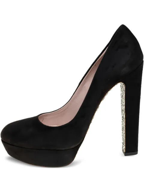 Miu Miu Pre-Owned 140mm suede pumps Black 457694