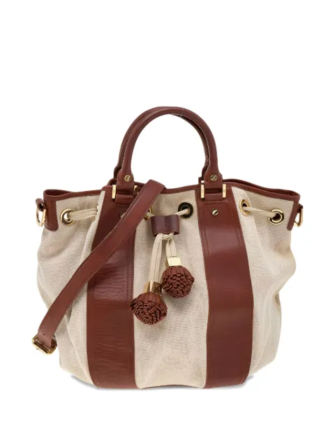 Tory Burch pre-owned Gwendolyn striped canvas tote bag Neutrals 570594