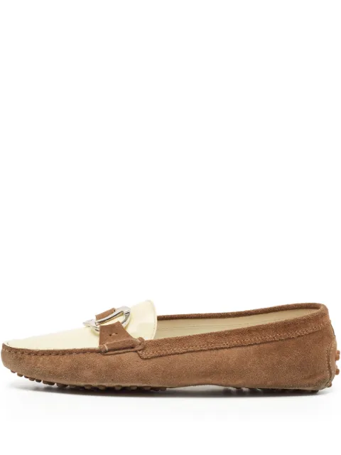 Tod's Vintage two-tone slip-on loafers Brown 1132799