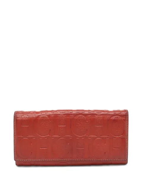 Carolina Herrera Vintage leather wallet Orange 1126478