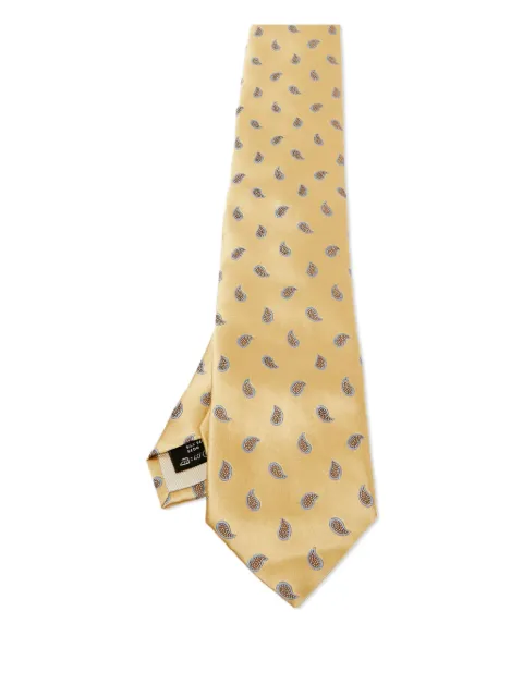 Ermenegildo Zegna Vintage paisley silk tie Neutrals 1120578