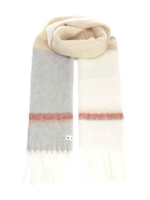 Marni gradient-striped wool scarf White SCMC0139Y0UAW053
