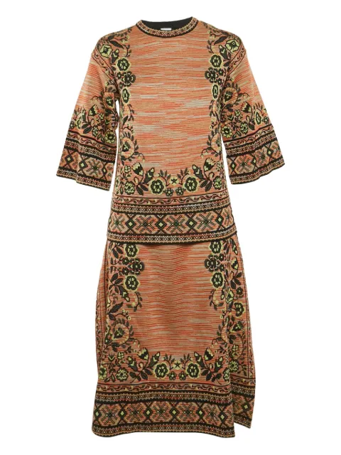 Missoni Pre-Owned floral geometric-intarsia knit set Orange 1110842