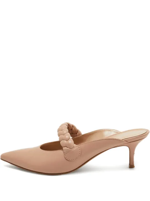 Gianvito Rossi braided strap slingback heels Neutrals 1108624