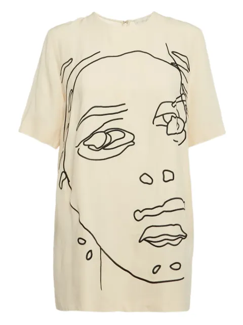 Stella McCartney Pre-Owned sik mini dress Neutrals 1108711