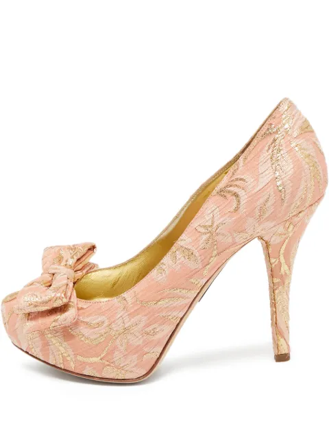 Dolce & Gabbana Pre-Owned 100mm bow-detail pumps Pink 1106598
