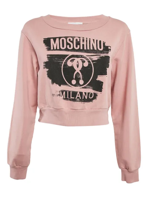 Moschino Pre-Owned 2023 Question Mark-print sweatshirt Pink 1105046