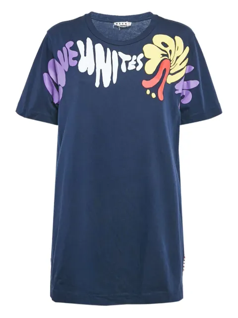 Marni Pre-Owned floral-print T-shirt Blue 1107064