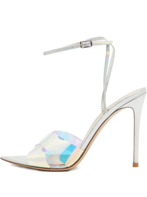 Gianvito Rossi pre-owned 110mm iridescent-effect sandals White 972483