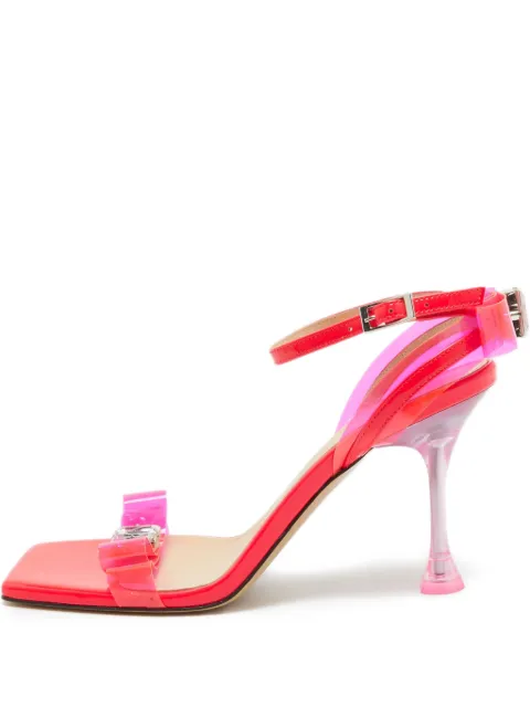 MACH & MACH pre-owned 90mm transparent-strap sandals Pink 960479