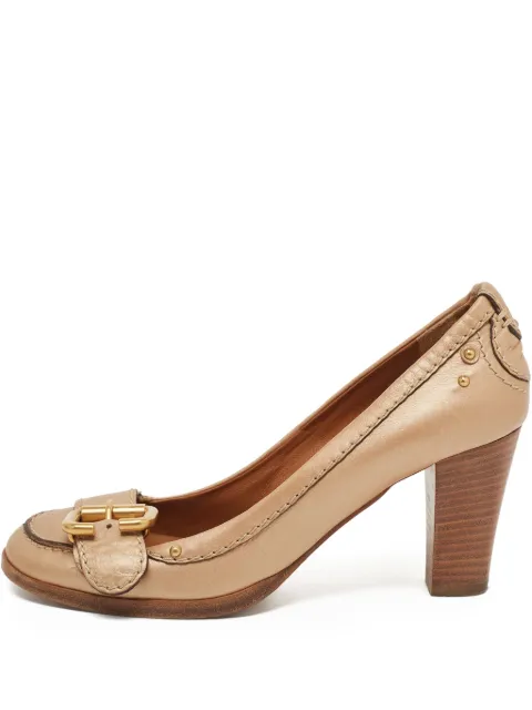 Chloé Pre-Owned 110mm leather pumps Gold 928468