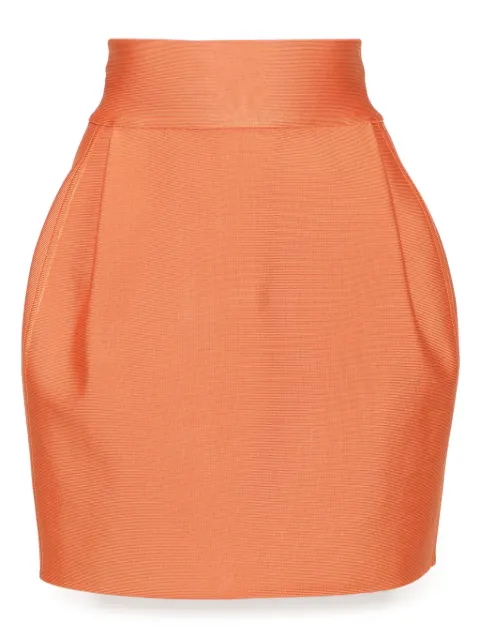Herve L. Leroux bandage tulip mini skirt Orange 122420M