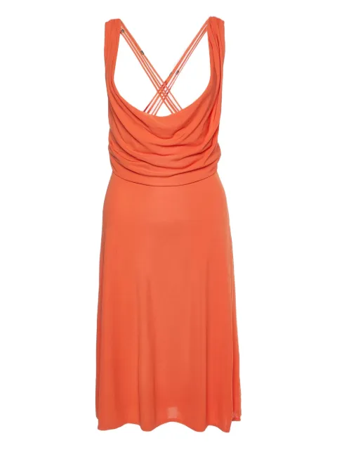 Versace Pre-Owned draped mini dress Orange 993661