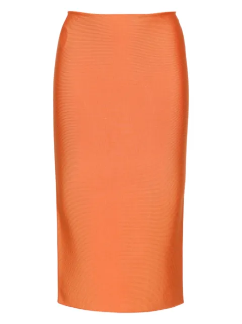 Herve L. Leroux midi pencil skirt Orange 111442M