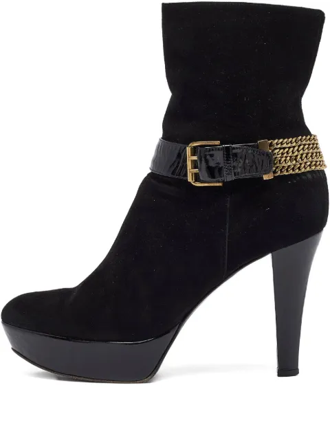 Casadei Vintage 110mm leather ankle boots Black 998276