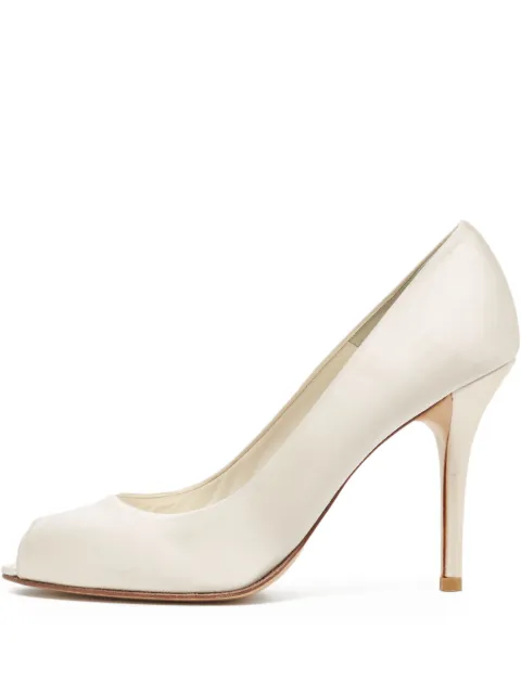 Stuart Weitzman 105mm leather pumps White 961678