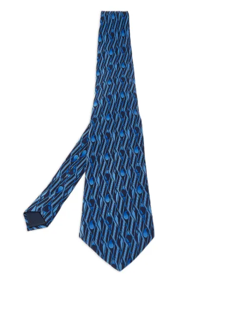 Lanvin Pre-Owned geometric paisley-print tie Blue 493820