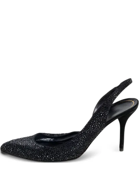 Gucci Pre-Owned 90mm rhinestoned pumps Black 582561