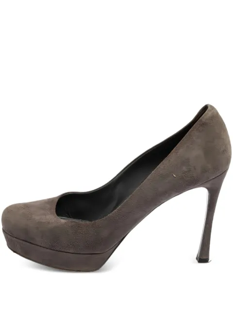 Saint Laurent Pre-Owned 110mm suede pumps Grey 462734