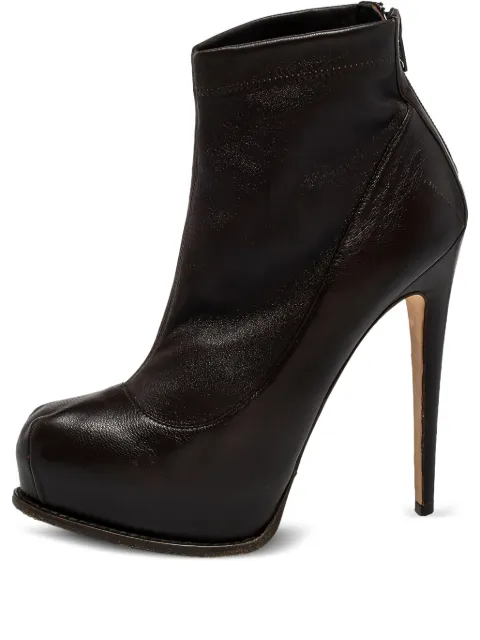 Brian Atwood pre-owned 140mm leather booties Red 413900