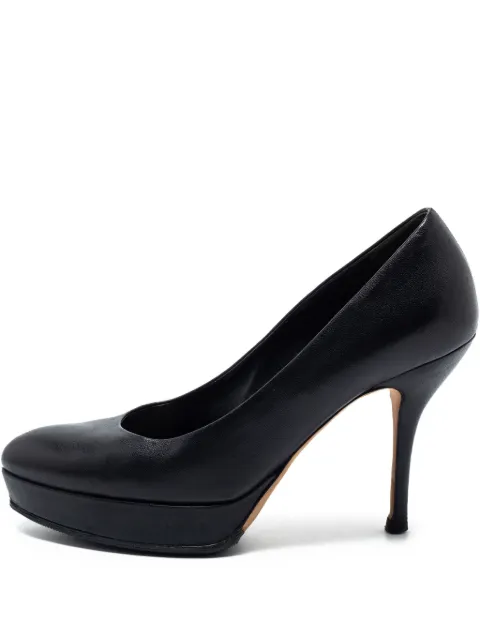 Gucci Pre-Owned 100mm leather platform pumps Black 728957