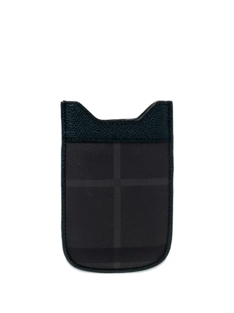 Burberry Pre-Owned checked phone pouch 120mm Green 371280