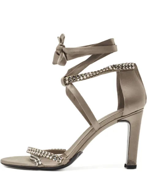 Gucci Pre-Owned 95mm crystal-embellished sandals Grey 810051