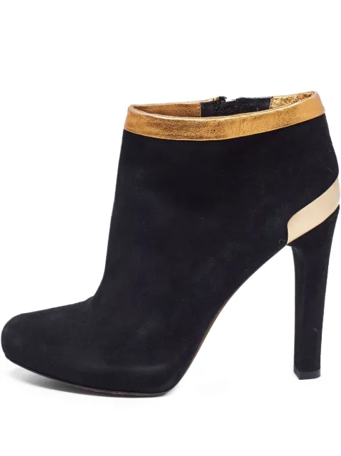 Fendi Pre-Owned 120mm suede ankle boots Black 642028
