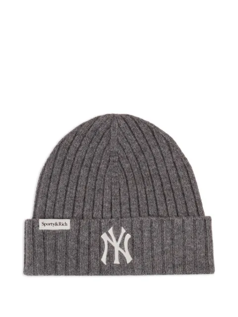 Sporty & Rich ribbed cuffed beanie Grey AC066610675GY11
