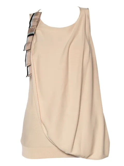 Emporio Armani Pre-Owned bow-detail tank top Neutrals 482154