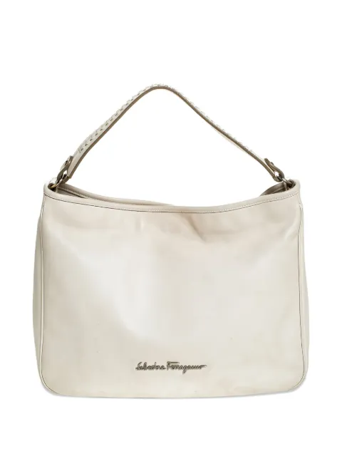 Ferragamo Pre-Owned leather shoulder bag White 255367