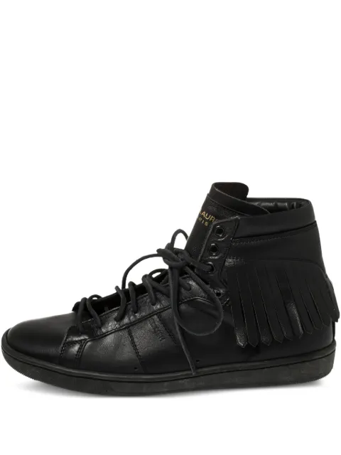Saint Laurent Pre-Owned leather sneakers Black 426167