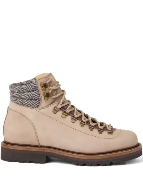 Brunello Cucinelli leather hiking boots Neutrals MZUDHNS890CBW35