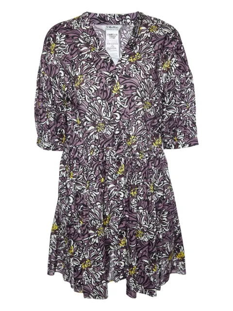Max Mara floral-print dress Purple 889197
