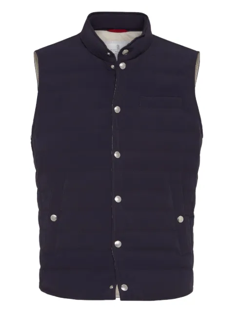 Brunello Cucinelli quilted snap-fastening gilet Blue MM4911711CVL16