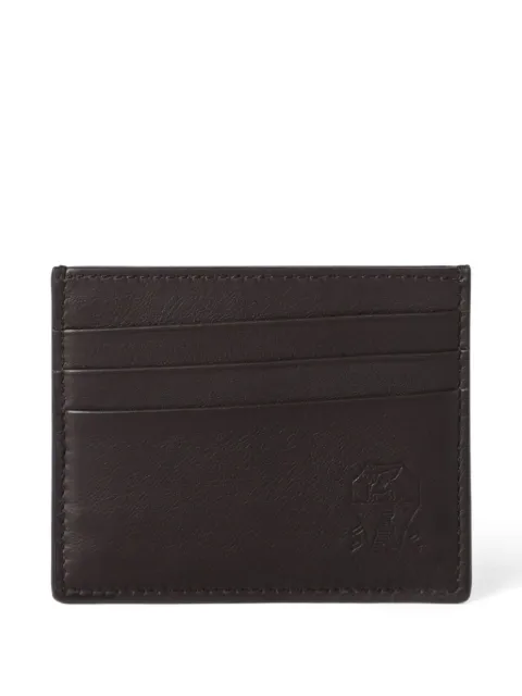 Brunello Cucinelli embossed leather cardholder Brown MWZNBU434C8034